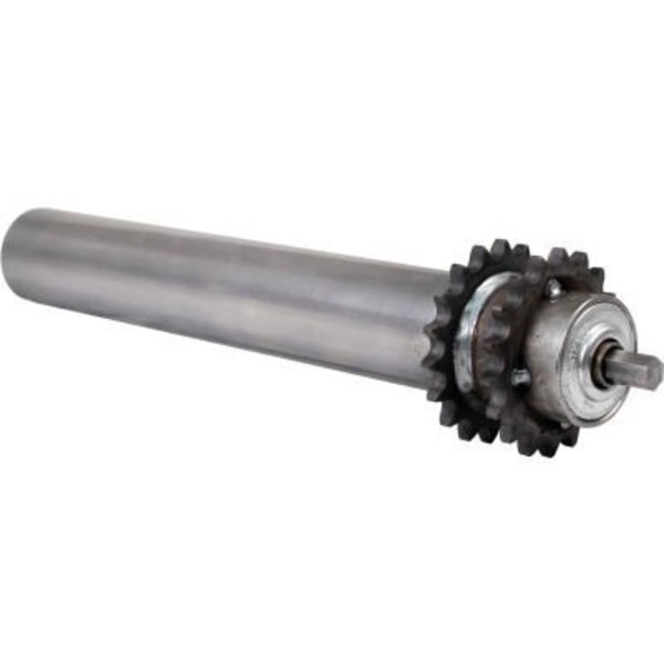 Omni Metalcraft 1.9" Dia. x 9 Ga. Steel 40A18 Sprocketed Roller for 46" O.A.W. Omni Conveyors 38209-46-GP